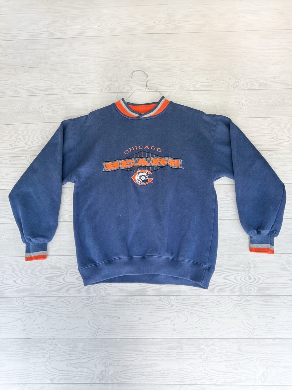 Vintage Starter Men’s Chicago Bears Crewneck Sweatshirt Classic Navy Blue Size M